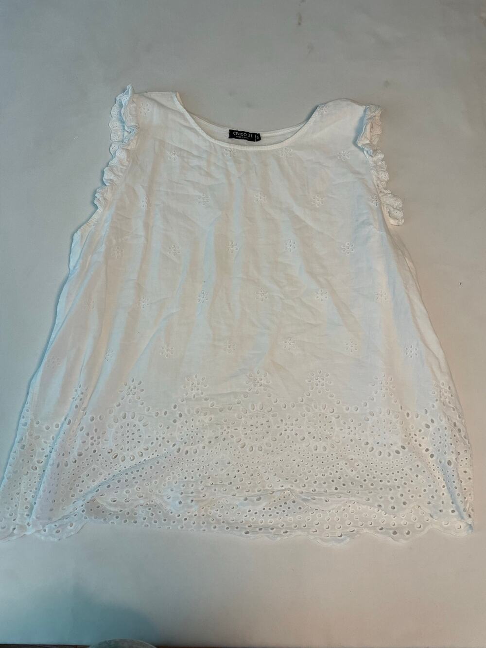 MADE IN ITALY CIVICO 51 white tank top 3XL